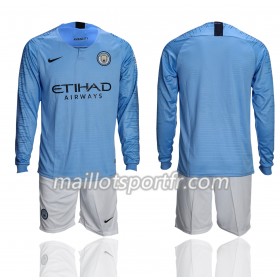 Maillot de Foot Manchester City Enfant Domicile 2018/19 ML